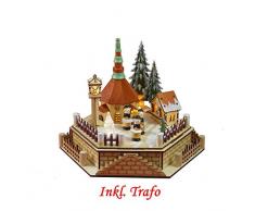 Wichtelstube-Kollektion LED Weihnachtsdeko Holz beleuchtet Weihnachtsdorf inkl Trafo