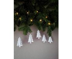 5er-Set PapierornamenteTannenbaum aus wahlweise schwarzem odem weißem Papier/Christbaumschmuck//Fensterdeko//Weihnachtsbaum//Christbaumkugel