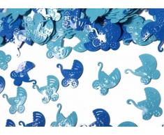 Folien-Konfetti Kinderwagen hellblau / blau, ca. 15 gr.