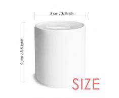 DIYthinker Rosa Plum Blossom Vase Geld-Kasten Sparkassen Keramik Münzfach Kinder Erwachsene 3.5 Zoll in Height, 3.1 Zoll in Duruchmesser Mehrfarbig