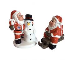 Bayern München Weihnachtsfigur 2er Set Wichtel, Zwerg kompatibel FCB - Plus Lesezeichen I Love München