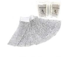 Margueras Serviettenringe, Strassband, 13 x 4 cm, 100 Stück, silber, 100 Stück