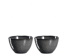 Leonardo Schale Matera 2-er Set, 15,3 cm, 2 Keramik Schalen, spülmaschinengeeignet, mit Glasur anthrazit, 026999