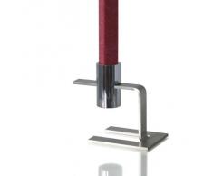 AMABIENTE - Designcandles Kerzen19 Designcandles Myc1 1er Kerzenleuchter Plus 2 Kerzen 19 in Box, Edelstahl, 32 x 10,8 x 7 cm, Silber, 32 x 10.8 x 7 cm, 12-Einheiten
