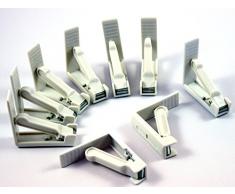 Tischtuchklammern Weiß Kunststoff Tischklammer Tischdeckenklammer (12 Stück)