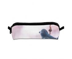 Pengyong Blaue Keramik-Figur Student Federmäppchen mit Reißverschluss, kleine Kosmetiktasche, Make-up-Tasche, Münzbörse, für Kinder, Jugendliche und andere Schulutensilien