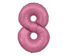 Folienballon Zahl 8 rosa