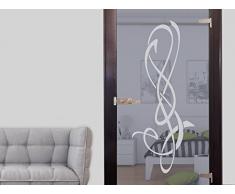GRAZDesign 980251_30 Fenstertattoo Modernes Schnörkel - Design | selbstklebende Fensterfolie für Wohnzimmer/Aufkleber für Glas-Tür (73x30cm)