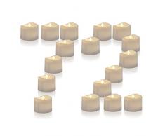 72 LED Kerzen, Homemory Led Teelichter Elektrisch mit Batterien Cr2032, Flackernd Kerzen, 3.2x3.6 cm, Warm-Weiß, Plastik