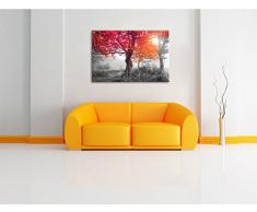 Zauberhafte Waldlandschaft schwarz/weiß Format: 120x80 cm auf Leinwand, XXL riesige Bilder fertig gerahmt mit Keilrahmen, Kunstdruck auf Wandbild mit Rahmen, günstiger als Gemälde oder Ölbild, kein Poster oder Plakat