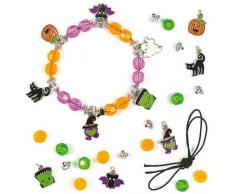 Baker Ross EF846 Halloween-Charm-Armband-Sets (3 Stück), perfektes Weihnachtsbasteln, Partytüten und Geschenke, ideales Kinder-Zubehör, sortiert
