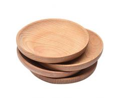 Luminiu Runde Schale, Holzschälchen, Snackschüssel, Holzschale, Schälchen aus Holz, Trockenfrüchte, Teller