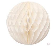 FLAMEER 8Papier Honeycomb Kugellaternen Garland Wedding Table Party Decor Off White