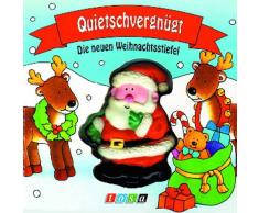 Die neuen Weihnachtsstiefel. Quietschvergnügt