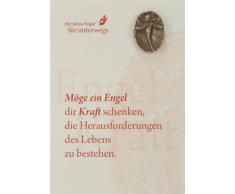 Kleine Silber-Bronze Engel Figur (2,5 x 2 cm) Medaille od. Münze als Glücksbringer oder Talisman - Engel der Kraft Nr. 1