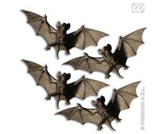 Fledermaus Halloween Deko schwarz-braun 4er-Set 11cm Einheitsgröße