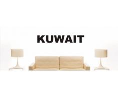 Wandtattoo w1092 Mehrfarbige Wandschrift mit Sehenswürdigkeiten und Stadtnamen - Aufkleber - Dekoration - Stadt Kuwait 240x39