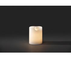 Konstsmide 1967-100 LED Dekoration Echtwachskerze / für Innen / Batteriebetrieben: 2xAA 1.5V (exkl.) / 2 warm weiÃe Dioden / mit Schalter und Lichtsensor