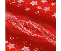 SIGEL GP113 Weihnachts-Geschenkpapier rot/silber, 1 Rolle 5m x 70cm