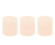 Fink GARDEN/3-Docht Rundkerze/3er Set champagn/H.15,D15