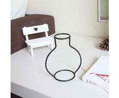 Kjsdzh Crafts Drahtvase Simulation Blumenschmuck Nordischen Stil Kreative Blumenständer Dekoration Geeignet Für Schreibtisch Schreibtisch Couchtisch, B Abschnitt