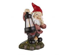 Solarleuchte Garten für Außen Gartenzwerg Lustig Solarlampe Gartenlampen Solar (Gartenlaterne, Dekoleuchte, LED, Höhe 25,5 cm, Bunt)