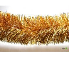 3m Weihnachtsgirlande 15cm gold // Silvester Karneval Weihnachten Deko Christbaumschmuck Girllande Weihnachtsbaum Lametta 150mm