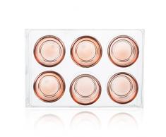 BASIC TEELICHTHALTER 6 Stück. Teelicht Glas H 3 cm / 5 cm. FARBIG: ORANGE -70