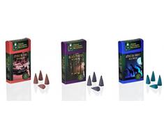 Crottendorfer Räucherkerzen Original Weltreise - Größe: M - 3er Set - 60 Stück - Düfte: Cuba Blend + Black Forest + African Night - Made in Germany