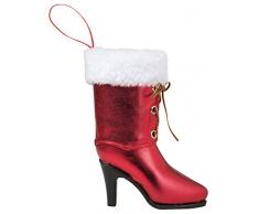 Idena 10040163 Nikolausstiefel Lady, 16 cm, Plastik, 10,5 x 5 x 16 cm, rot