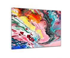 Glasbild - Abstrakte Kunst XXIII - 60x40 cm - Deko Glas - Wandbild aus Glas - Bild auf Glas - Moderne Glasbilder - Glasfoto - Echtglas - Kein Acryl - Handmade