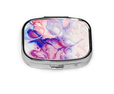 Pillenetui für flüssiges Acrylgemälde - Cheliz Compact 2-Fach-Medikamentenetui, Pillenbox für Tasche oder Geldbörse