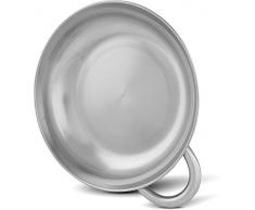 normani Outdoor Edelstahl-Schale mit Griff - rostfrei, lebensmittelecht, geschmacksneutral, umweltfreundlich - Fassungsvermögen 1,7 L - 23 x 5 cm