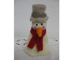 Eierwärmer "Schneemann", in Weiß, aus Filz