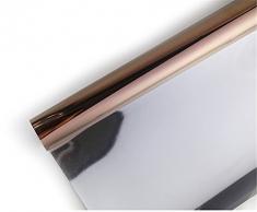 Ommda Fensterfolie Statisch Haftend Sonnenschutz Fensterfolie Blickdicht Von Aussen 90% UV-Schutz bräunen 50x100cm