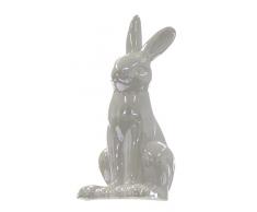 Keramik Deko-Figur Hase Langohr groß grau
