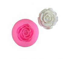 HoneybeeLY 3D Rosenform Kuchenform, DIY Kuchen-Backen-Werkzeug, Eiswürfel-Behälter für bilden Eiswürfel, Süßigkeit, Kerze und Schokolade, Silikon Aroma-Gips-Form