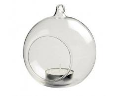 Succulent Style Teelichthalter zum Aufhängen, Glaskugeln, durchsichtig, 4 Stück, ideal für den Garten und Außenbereich, Durchmesser 8 cm