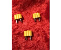 Puppenhaus Zubehör, Stecker gelb für Puppenhaus und Krippen Beleuchtung. Set 3 Stück