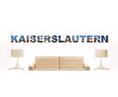 Wandtattoo farbige Wandschrift Städtename Kaiserslautern mit Sehenswürdigkeiten 80 x 6 cm Länge