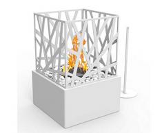 Bioethanol Tischkamin Anna in weiß, Ethanol, Tischfeuer, mit Keramikwolle