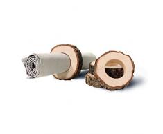 Serviettenringe mit Rinde im 4er Set, Dekoration aus Naturholz