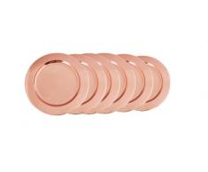 Old Dutch Pasta-Behälter, gehämmert, 473 ml, Kupfer Platzteller, 6er-Set 13 Antikkupfer