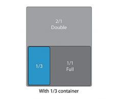 Vogue gm311 Schale aus Edelstahl 1/3 Gastronorm Pan, 40 mm