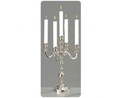 Boltze Kerzenleuchter Varas Silber 35cm Kerzenhalter Kerzenständer silberner Kandelaber
