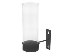 Storefactory - Wandkerzenleuchter, Kerzenleuchter für die Wand - Bodas - Schwarz - Maße (LxBxH): 14 x 8 x 20 cm