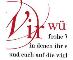 4er Set Schöne Weihnachtskarten mit 4 modernen Wichteln, mit ihrem Innentext (Var7) drucken lassen, als Weihnachts Gruß / Neujahrskarte / Firmen Weihnachtskarte für Kunden, Geschäftspartner, Mitarbeiter: Frohe Weihnachten