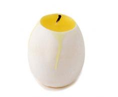 Home fashion 40415001 Säule Ei Kerzen natur Ø 4,5, gelb