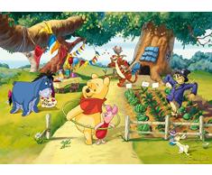 AG Design FTDm 0710 Disney Winnie Puuh, Papier Fototapete Kinderzimmer- 160x115 cm - 1 Teil, Papier, multicolor, 0,1 x 160 x 115 cm