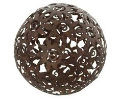 SIDCO Dekokugel Blumen Metallkugel Rost Gartendeko Gartenkugel Terrasse Deko Edelrost